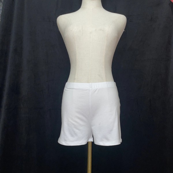 Love J Plain White Short Shorts No Draw String No