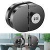 Ranbo Frameless Mechanical Combination Glass Door Lock, No-Drill Installation, Fits
