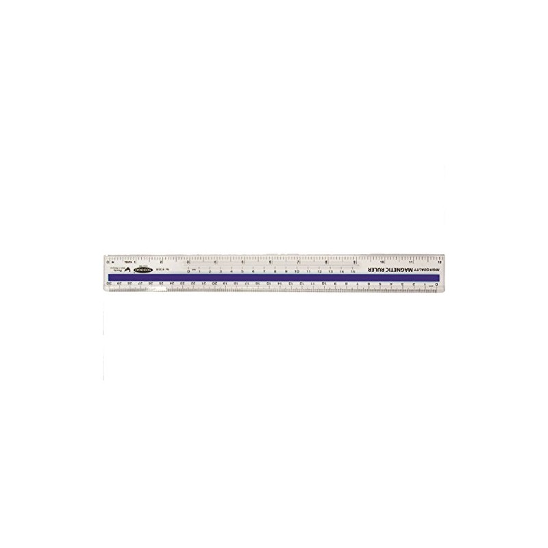 YOSOGO - Regla magnética transparente de plástico de 30 cm,