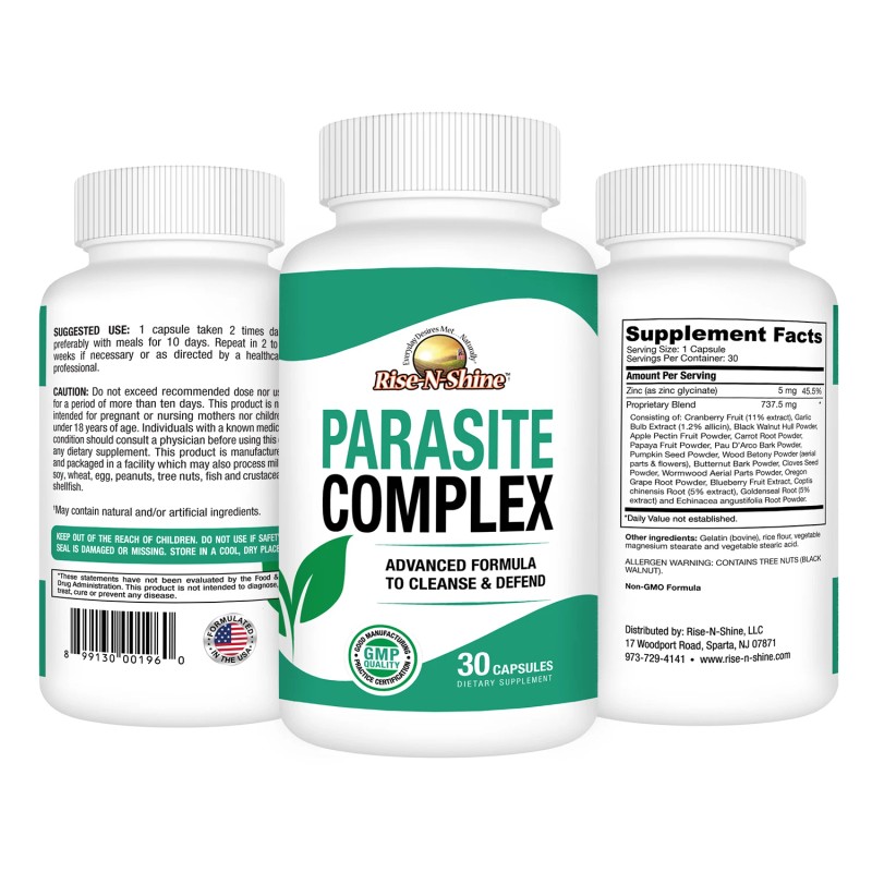Rise-N-Shine, LLC Parasite Complex – Herbal Cleanse for Gut &
