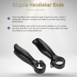 1 Pair Handlebar Grips bar ends for mountain bike Aluminum Alloy Mountain Handlebar Bar Ends Hand Grip End 22.2mm Handlebar Extender handle bar extension for bike Grips
