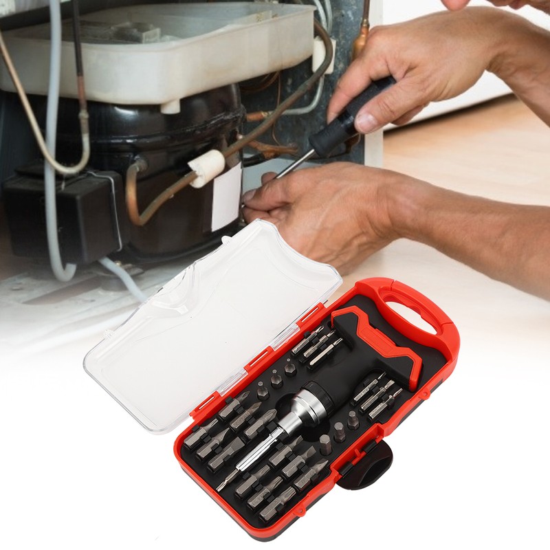 28Pcs Magnetic T shape Ratchet Screwdriver Handle Bits Set Disassembly