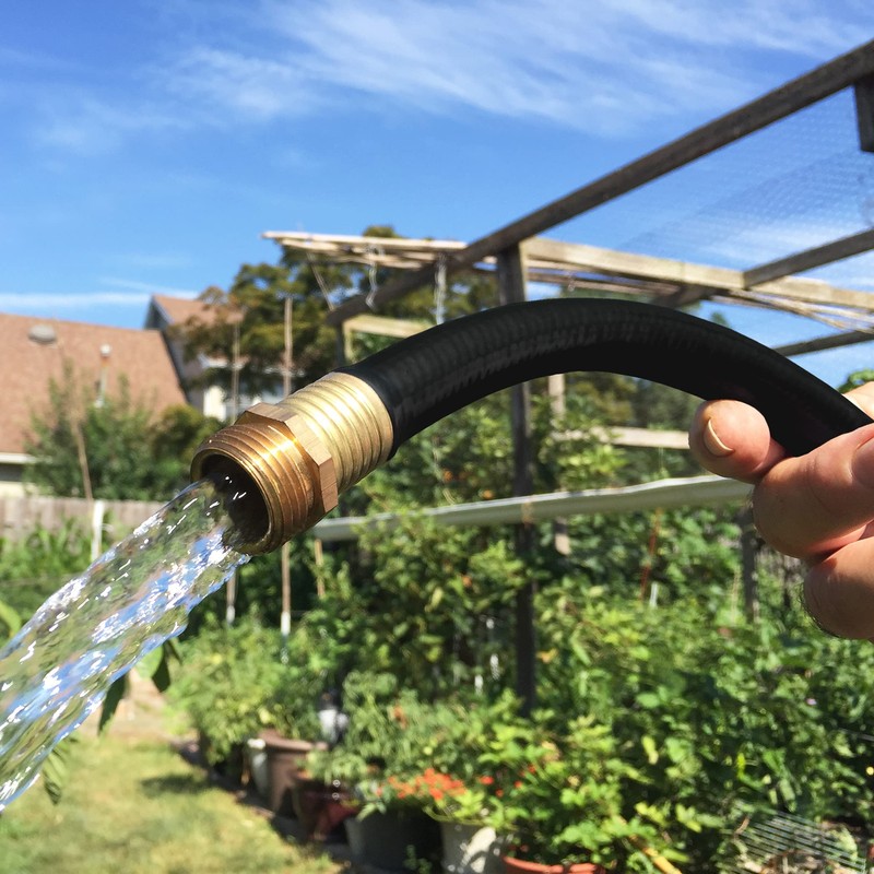 Flexon 1/2" x 50-Ft Premium Rubber Garden Hose – Heavy-Duty,