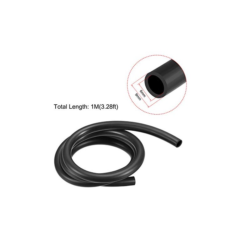 sourcing map Lubricating Oil Hose 6mm(1/4") ID x 9mm OD