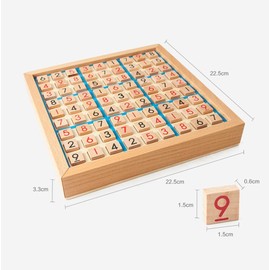 DIFEIUKI Sudoku Wooden Board Game, 9 Blocks, Sudoku Puzzle Board, Number Place, Tabletop Game, Puzzle, Brain Training, Brain Development, Educational Toy, for Adults and Kids, Repeat Play Math Toy