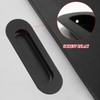 Fihatokus Sliding Pocket Door Handles with Edge Pull,6 inch Oval