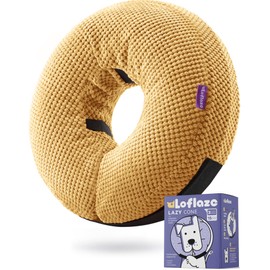 Loflaze Inflatable Dog Cone Collar - Dog Neck Donut Cone Collar Alternative After Surgery - Soft Cone for Large Medium Small Dogs Cats - Alternative Recovery E Collar (Yello, XL)