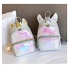 Puyang Sequin Bag Unicorn Backpack Cute Shiny Love Heart School