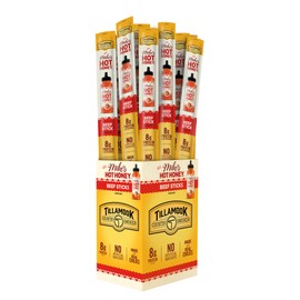 Tillamook Country Smoker Beef Sticks, Mike's Hot Honey, 1 Ounce (24 Sticks) Real Hardwood Smoked Sausages, Low Carb, High Protein, Individually Wrapped, Ready to Eat Sweet & Spicy Snack