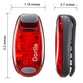 Dorlle LED Safety Light Flashing Light School Bag Set of 2 Flashing Warning Light for Running Child Safety Backpack Sports Bag with Bracelet Pets Red