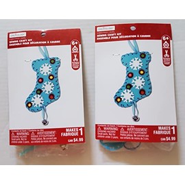 Michaels 2 Kids' Easy Sewing Craft Kit Felt Stocking Ages 6 & Up