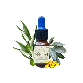 Serum ozonizado con vitamina E para pestañas y cejas fortalecedor estimulador de crecimiento nutre repara y engrosa fórmula natural 10 ml