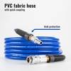 Poppstar PVC Air Line Hose 6/12mm, 5m Long, Quick Coupling