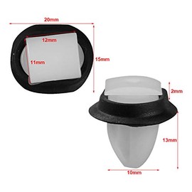 Pack of 50 856543 71728806 Car Door Trim Mounting Clips, Car Door Clips Bumper Clips with Black Rubber Seal for 9 mm Hole