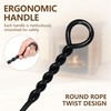 30in Fireplace Tool Set with Stand 4 Pcs Solid Manganese