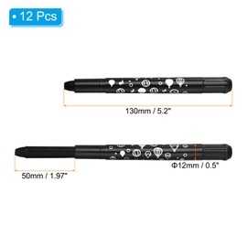 PATIKIL Watercolor Gel Crayon, 12Pcs Washable Twist Crayons for Coloring, Drawing, Painting, Black