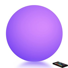 COPU LED Night Light Ball Globe Lamp with Remote 8 Inch 16 RGB Colors Dimmable Mood Lights Rechargeable Outdoor Globe Light for Patio Nursery or Home Decor IP65 Waterproof Ball Light