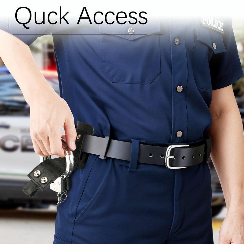 Easecos Handcuff Holster Handcuff Holder Belt Carrier for Chain/Hinged/Folding Handcuffs