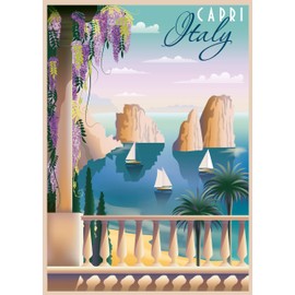 Ravensburger 12001209 - Postcard from Capri - 1000 pieces jigsaw puzzle – Puzzle for adults and kids age 14 years up,