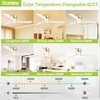 DAMINY Natural Solid Wood White and Gold 52 inch Ceiling