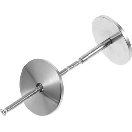 Cubierta de Cerrojo de Acero Inoxidable 50 Mm Plateado para Puerta de Seguridad, Tapa Decorativa para Orificio de Cerradura, Placa de Pomo para Puertas Interiores y Exteriores,