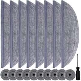 ZephyrCraft 17 Pcs Accessory Set for Roborock S8 MaxV Ultra, Includes 8 Wipes, 8 Side Wipers, 1 Screwdriver, Compatible with Roborock S8 MaxV Ultra Vacuum Robot Spare Parts