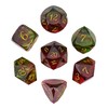 UDIXI 7-Piece Glass DND Dice Set, MultiFaceted Diamond-Cut Glass D&D