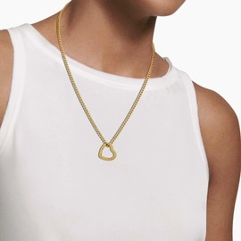 GAVU Stainless Steel Ring Holder Necklace for Women, Women’s Gold Heart Charm Holder Necklace 20"