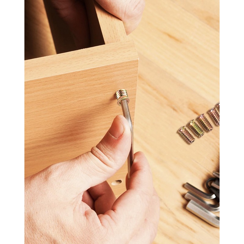 Jeboler 20 Stck Einschraubmutter M8x15mm, Jeboler Gewindeeins?tze Einpressmuttern Gewindehlsen Einschraubhlse,