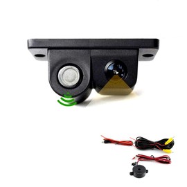 WEPECULIOR 2 in 1 Car Reverse Backup Video Parking Sensor Radar with HD Reversing Rear View Camera for Cars Auto Parktronic Sound Alarm