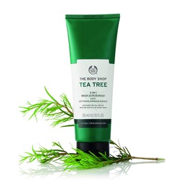 The Body Shop Tea Tree 3-in-1 Wash.Scrub.Mask, Made with Tea Tree Oil, 4.2 Fl. Oz