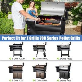 Criditpid Drip Pan Replacement Parts for Z Grill 700 Series, Drip Tray Heat Baffle for Z Grills 7002B, 7002E, 700D, 700E, 7002C, 700C, Stainless Steel Drip Pan for Zgrills Pellets Grill Assossories