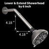 iFealClear Shower Arm Extension, 6 Inch Solid Brass Shower Head