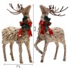 Topadorn Resin Holiday Deer Tabletop Holiday Figurine Christmas Decorative,2 Pack