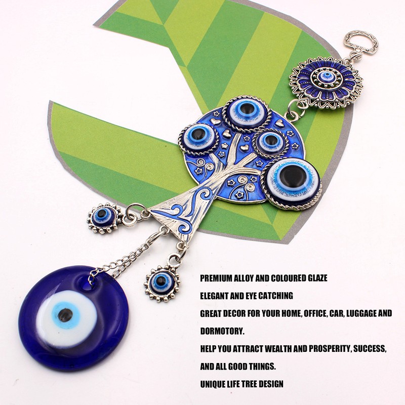 Evil Eye Pendant Life Tree Design Prevent Bad Energy Bring