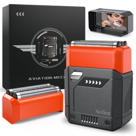 Foil Electric Shaver for Travel USB-C Fast Charging, IPX7 Waterproof Cordless Razor, Portable Face Shaver with Travel Case & Replacement Head, Compact Men’s/Grooming Design