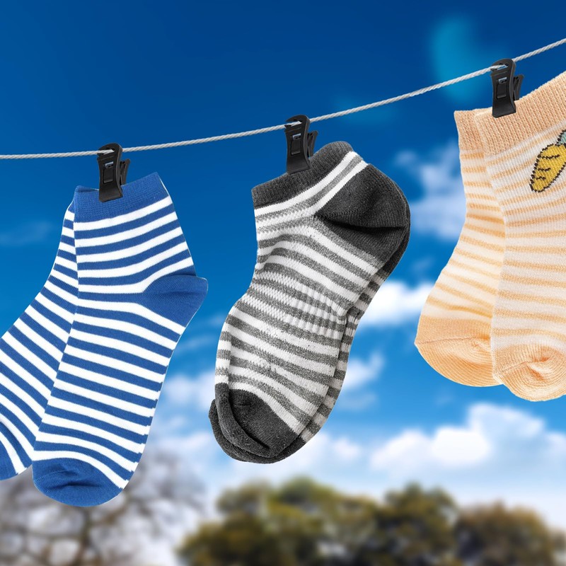 Byffoer Sock Clips [60 PCS] - POM Material, Portable Laundry