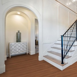 WAVAPAL Faux Rosewood Print Peel and Stick Flat Contact Paper Vinyl Flooring Floor Sticker Wood Wall Panels Flooring for Living Room Bedroom Kitchen 15.7x78.7