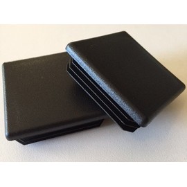 2" Black Plastic Plugs for Square Tubing by Caplugs Package of 2