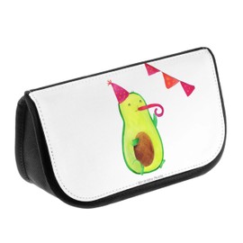 Parent-New Mr. & Mrs. Panda Cosmetic Bag Avocado Party Time, White, Hand drawn