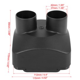 X AUTOHAUX 2KW 42mm Outer Diameter Car Heater Ducting Warm Air Vent Outlet