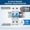 40A 2P DC Circuit Breaker with DIN Rail 600V 10kA
