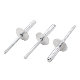 binifiMux 80pcs Large Flange Blind Rivets, 3/16" x 1" Aluminum Pop Rivets, Flange Diameter 5/8" / 16mm, Grip Thickness (15-20mm)