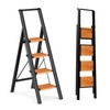 GameGem 4 Step Ladder, Lightweight Aluminum Folding Step Stool with