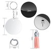 PIANKEKE 80 Pcs Acrylic Circle Blanks Keyring with Tassels Set,