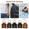 Jack&Chris Genuine Leather SD Card Holder Keychain, Anti-Shock Anti-Dust SD