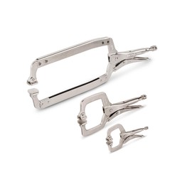 TEKTON Swivel Pad Locking C-Clamp Set (3-Piece) | CLC91102