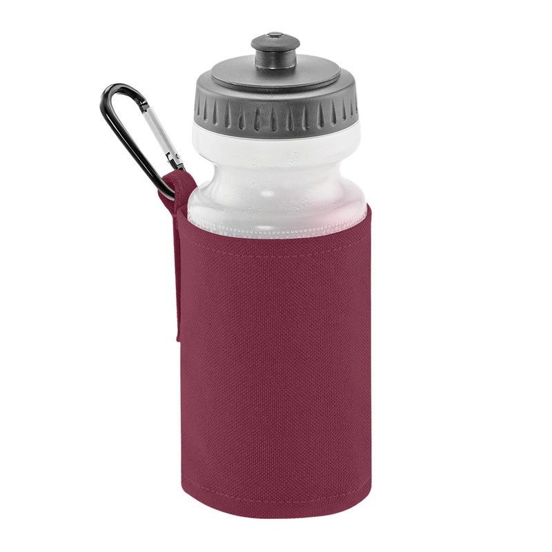 Quadra Water Bottle And Fabric Sleeve Holder (One Size) (Black)
