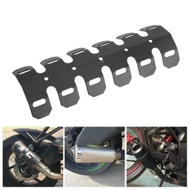 Hlyjoon Motorcycle Exhaust Pipe Protection Motorcycles Off-Road Vehicles Exhaust Centre Pipe Heat Shield Anti-scald Protection Exhaust Pipe Heat Shield Durable Universal with 3 Clips (Black)