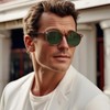 CARFIA Vintage Polarized Sunglasses for Men UV400 Protection Hand-polished Acetate